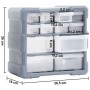 Multi-drawer organizers with 12 drawers, 2 units, 26.5x16x26 cm. by vidaXL, Toolboxes - Ref: Foro24-147582, Price: 40,56 €, D...