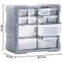 Multi-drawer organizers with 12 drawers, 2 units, 26.5x16x26 cm. by vidaXL, Toolboxes - Ref: Foro24-147582, Price: 41,44 €, D...