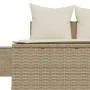 Tumbona doble con cojines ratán sintético beige by , Loungers - Ref: Foro24-368393, Price: 291,80 €, Discount: %