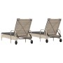 Liegestühle mit Kissen, 2 Stück, aus hellem grauem Kunststoff-Rattan. von , Liegen - Ref: Foro24-3261439, Preis: 318,68 €, Ra...