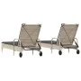 Tumbonas con cojines 2 unidades ratán sintético gris claro by , Loungers - Ref: Foro24-3261439, Price: 333,37 €, Discount: %