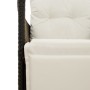 Kleiner Tisch und Stühle mit 3-teiligen schwarzen Kunststoff-Rattan-Kissen. von , Gartensets - Ref: Foro24-365673, Preis: 226...