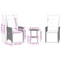 Kleiner Tisch und Stühle mit 3-teiligen schwarzen Kunststoff-Rattan-Kissen. von , Gartensets - Ref: Foro24-365673, Preis: 226...