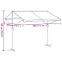 Toldo de pie tela y acero azul y blanco 300x300 cm de , Sombrillas - Ref: Foro24-368931, Precio: 291,33 €, Descuento: %