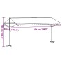 Toldo de pie tela y acero azul y blanco 500x300 cm de , Sombrillas - Ref: Foro24-368933, Precio: 278,07 €, Descuento: %