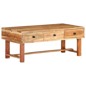 Mesa de centro madera maciza de acacia 100x50x40 cm
