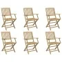 Faltbare Gartenstühle, 6 Stück Massivholz Akazie, 54,5x58x90cm. von , Gartenstühle - Ref: Foro24-3214230, Preis: 292,53 €, Ra...