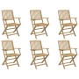 Faltbare Gartenstühle, 6 Stück Massivholz Akazie, 54,5x58x90cm. von , Gartenstühle - Ref: Foro24-3214230, Preis: 310,21 €, Ra...