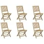 Sillas de jardín plegables 6 uds madera acacia 48,5x57x90 cm de , Sillas de jardín - Ref: Foro24-3214232, Precio: 277,65 €, D...