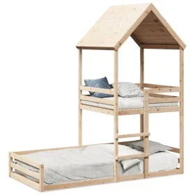 Bed with solid pine wood roof 90x200 cm by , Beds and slatted bases - Ref: Foro24-3282390, Price: 330,67 €, Discount: %