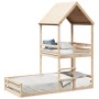 Cama con techo madera maciza de pino 90x200 cm de , Camas y somieres - Ref: Foro24-3282390, Precio: 323,18 €, Descuento: %