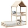 Cama con techo madera maciza de pino 90x200 cm de , Camas y somieres - Ref: Foro24-3282390, Precio: 330,32 €, Descuento: %