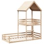 Cama con techo madera maciza de pino 90x200 cm de , Camas y somieres - Ref: Foro24-3282390, Precio: 323,18 €, Descuento: %