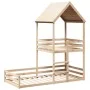 Cama con techo madera maciza de pino 90x200 cm de , Camas y somieres - Ref: Foro24-3282390, Precio: 330,32 €, Descuento: %