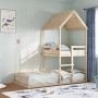 Cama con techo madera maciza de pino 90x200 cm de , Camas y somieres - Ref: Foro24-3282390, Precio: 323,18 €, Descuento: %