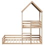 Cama con techo madera maciza de pino 90x200 cm de , Camas y somieres - Ref: Foro24-3282390, Precio: 323,18 €, Descuento: %