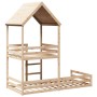 Cama con techo madera maciza de pino 90x200 cm de , Camas y somieres - Ref: Foro24-3282390, Precio: 323,18 €, Descuento: %