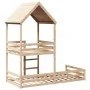 Cama con techo madera maciza de pino 90x200 cm de , Camas y somieres - Ref: Foro24-3282390, Precio: 330,32 €, Descuento: %