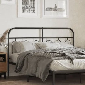 Schwarzes Metallkopfteil, 150 cm. von , Kopf- und Fußteile - Ref: Foro24-377151, Preis: 42,89 €, Rabatt: %