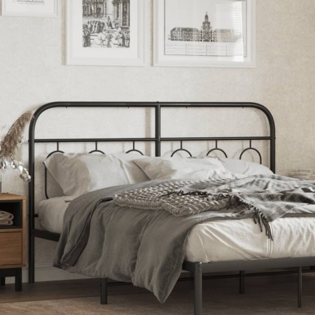Schwarzes Metallkopfteil, 150 cm. von , Kopf- und Fußteile - Ref: Foro24-377151, Preis: 43,48 €, Rabatt: %