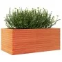 Jardinera de madera maciza de pino marrón cera 110x60x46 cm de , Maceteros y jardineras - Ref: Foro24-3282461, Precio: 192,16...