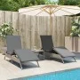 Tumbonas con mesita 2 unidades ratán sintético gris von , Liegen - Ref: Foro24-4002712, Preis: 274,11 €, Rabatt: %