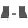 Tumbonas con mesita 2 unidades ratán sintético gris von , Liegen - Ref: Foro24-4002712, Preis: 277,91 €, Rabatt: %