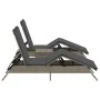 Tumbonas con mesita 2 unidades ratán sintético gris von , Liegen - Ref: Foro24-4002712, Preis: 274,11 €, Rabatt: %
