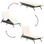 Tumbonas con mesita 2 unidades ratán sintético negro von , Liegen - Ref: Foro24-4002710, Preis: 272,50 €, Rabatt: %