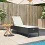 Tumbona con cojín ratán sintético negro de , Tumbonas - Ref: Foro24-4002719, Precio: 149,69 €, Descuento: %