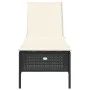 Tumbona con cojín ratán sintético negro de , Tumbonas - Ref: Foro24-4002719, Precio: 149,69 €, Descuento: %
