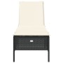 Tumbona con cojín ratán sintético negro by , Loungers - Ref: Foro24-4002719, Price: 152,50 €, Discount: %