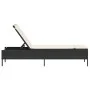 Tumbona con cojín ratán sintético negro de , Tumbonas - Ref: Foro24-4002719, Precio: 149,69 €, Descuento: %