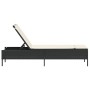 Tumbona con cojín ratán sintético negro by , Loungers - Ref: Foro24-4002719, Price: 152,50 €, Discount: %