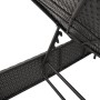 Tumbona con cojín ratán sintético negro by , Loungers - Ref: Foro24-4002719, Price: 152,50 €, Discount: %