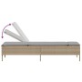 Tumbona con cojín y mesita ratán sintético beige by , Loungers - Ref: Foro24-4002731, Price: 172,17 €, Discount: %