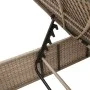 Tumbona con cojín y mesita ratán sintético beige de , Tumbonas - Ref: Foro24-4002731, Precio: 168,19 €, Descuento: %