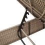 Tumbona con cojín y mesita ratán sintético beige by , Loungers - Ref: Foro24-4002731, Price: 172,17 €, Discount: %