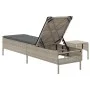 Tumbona con cojín y mesita ratán sintético gris claro von , Liegen - Ref: Foro24-4002733, Preis: 174,08 €, Rabatt: %