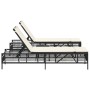 Tumbonas con mesita 2 unidades ratán sintético negro by , Loungers - Ref: Foro24-4002746, Price: 272,08 €, Discount: %