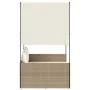 Doppel-Liegestuhl mit Dach und Vorhängen aus synthetischem Rattan in Beige. von , Liegen - Ref: Foro24-4002759, Preis: 229,68...