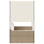 Tumbona doble con techo y cortinas ratán sintético beige by , Loungers - Ref: Foro24-4002759, Price: 233,72 €, Discount: %