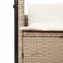 Doppel-Liegestuhl mit Dach und Vorhängen aus synthetischem Rattan in Beige. von , Liegen - Ref: Foro24-4002759, Preis: 229,68...