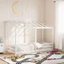 Kinderbett mit massivem Dach aus weißem Kiefernholz 90x190 cm. von , Betten und Lattenroste - Ref: Foro24-847007, Preis: 127,...