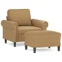 Armchair with brown velvet footstool 60 cm by , Sofas - Ref: Foro24-3201212, Price: 218,14 €, Discount: %
