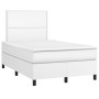 Boxspringbett mit LED-Lichtern, weißes Kunstleder, 120x200 cm. von , Betten und Lattenroste - Ref: Foro24-3135874, Preis: 415...