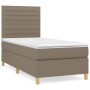 Box spring bed with gray taupe fabric mattress 90x190 cm by , Beds and slatted bases - Ref: Foro24-3142381, Price: 365,93 €, ...