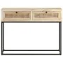 Mesa consola madera maciza de mango y caña natural 100x35x76 cm de vidaXL, Mesas auxiliares - Ref: Foro24-323512, Precio: 123...