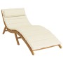 Cream-colored Oxford fabric sun lounger cushion 180x60x3 cm by , Cushions for chairs and sofas - Ref: Foro24-361854, Price: 4...