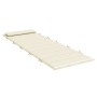 Cojín de tumbona de tela Oxford color crema 180x60x3 cm de , Cojines para sillas y sofás - Ref: Foro24-361854, Precio: 44,47 €